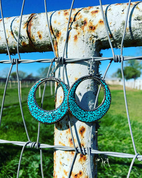 Turquoise Hoops