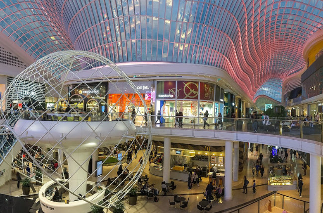 Glas Architektur Shopping Center Glasdach