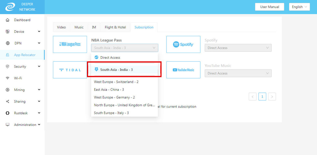 Deeper Connect Air: APP Relocator - Say goodbye to geo-restrictions with our DPN.