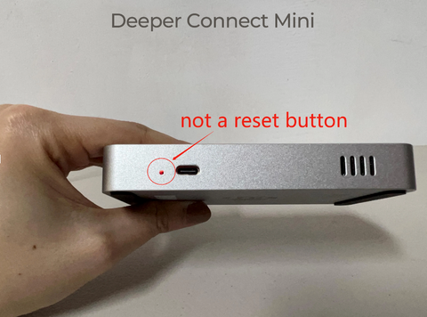 It's not a reset button - Deeper Connect MINI VPN(DPN) Router devices