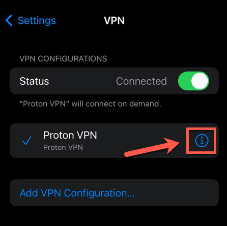 Toggling off  Connect on demand- Deeper Connect