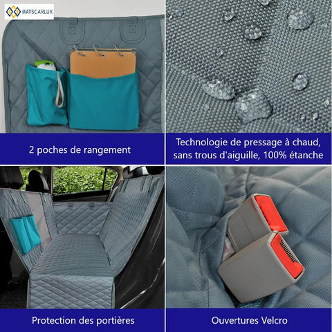 Housse siège de voiture pour chien imperméable tapis arrière