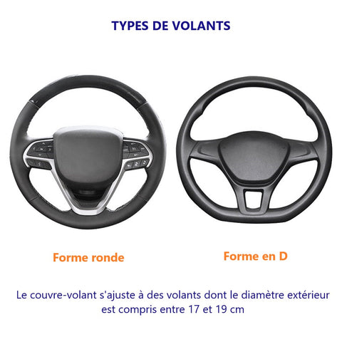 Couvre Volant En Microfibre Cuir Housse Volant Voiture Universelle