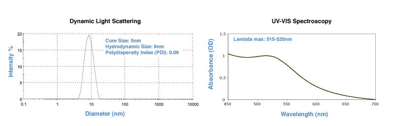 5nm standard gold UV-VIS and DLS DSata