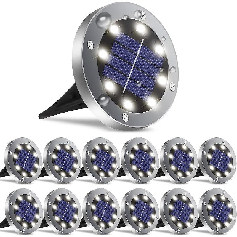 Solar Ground Lights - Waterproof and Eco-Friendly Garden Lighting
