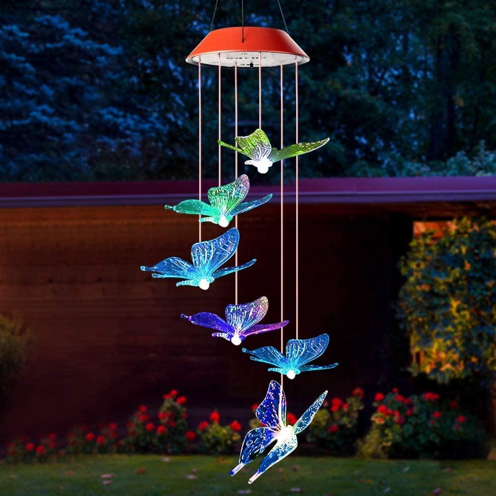 Butterfly Solar Wind Chimes – Solar Wind Led Chime