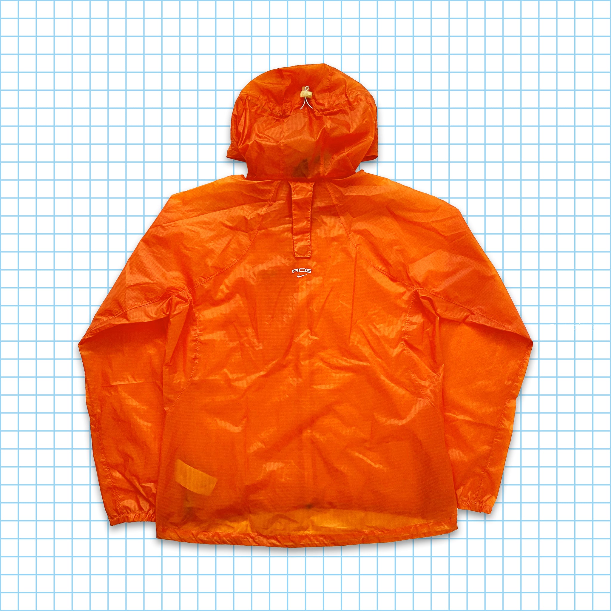 Vintage Nike ACG Bright Orange Semi Transparent Ripstop Jacket