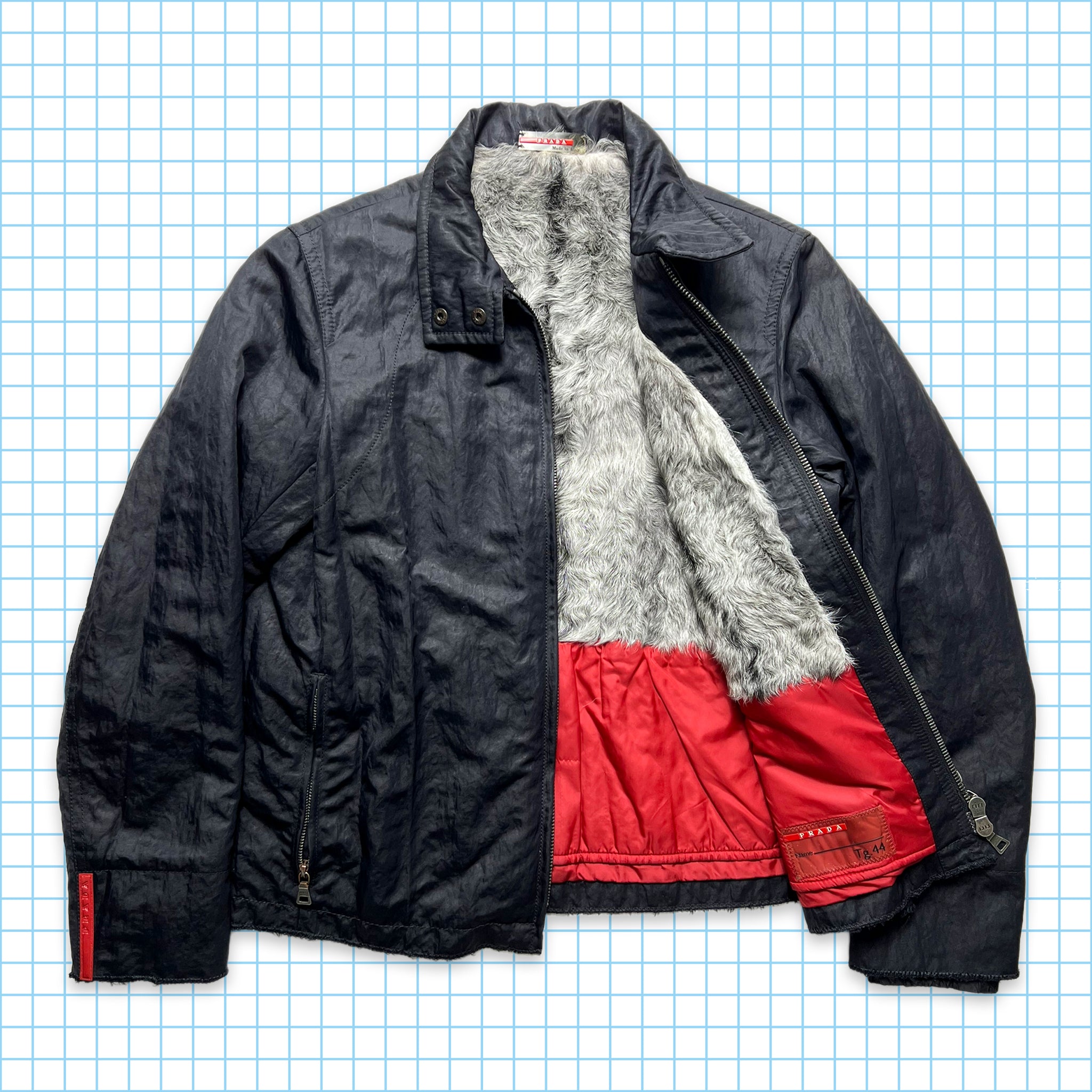 メンズ1999fw prada drivers blouson jacket 50