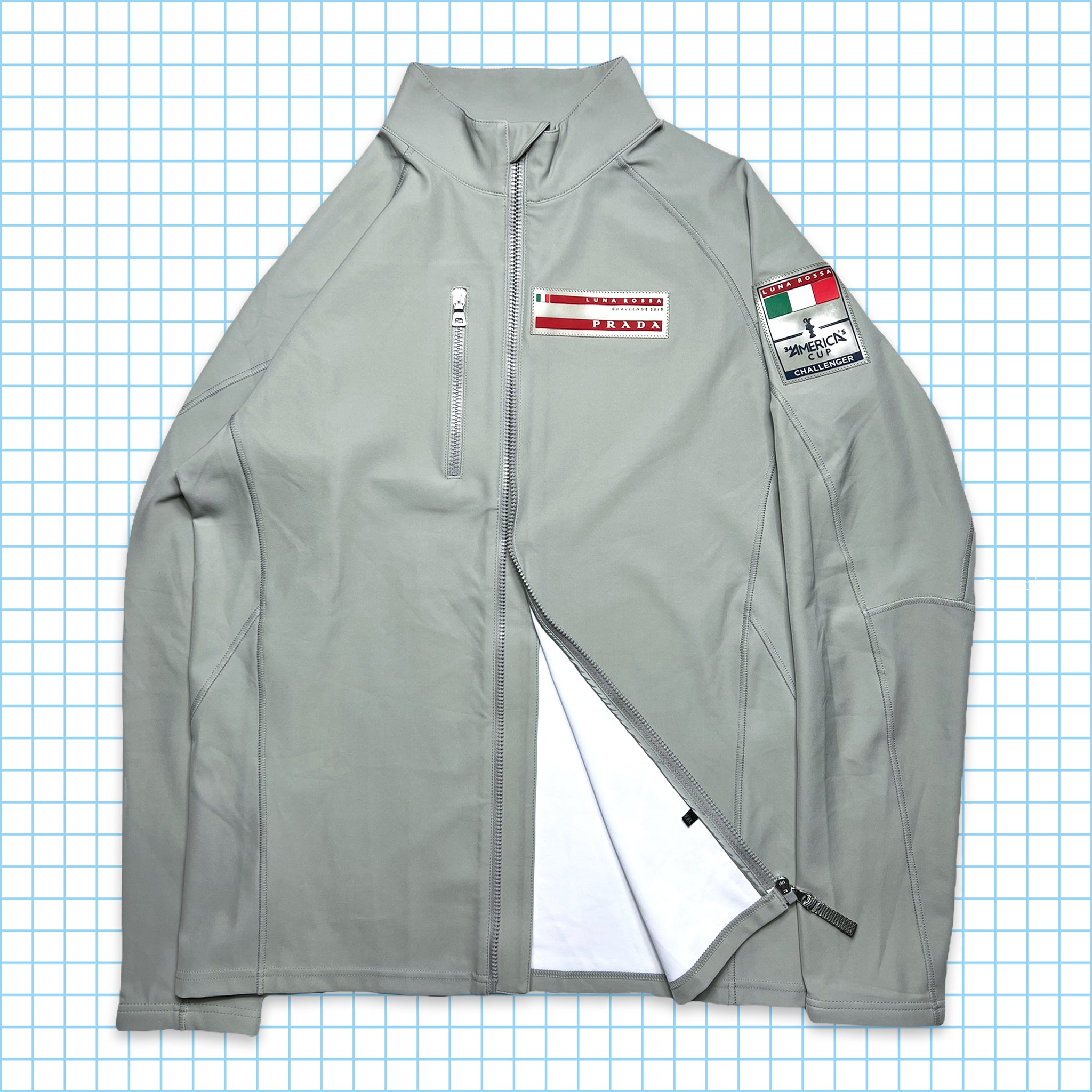 Prada Luna Rossa Challenge 2013 Grey Jacket - Large – Holsales