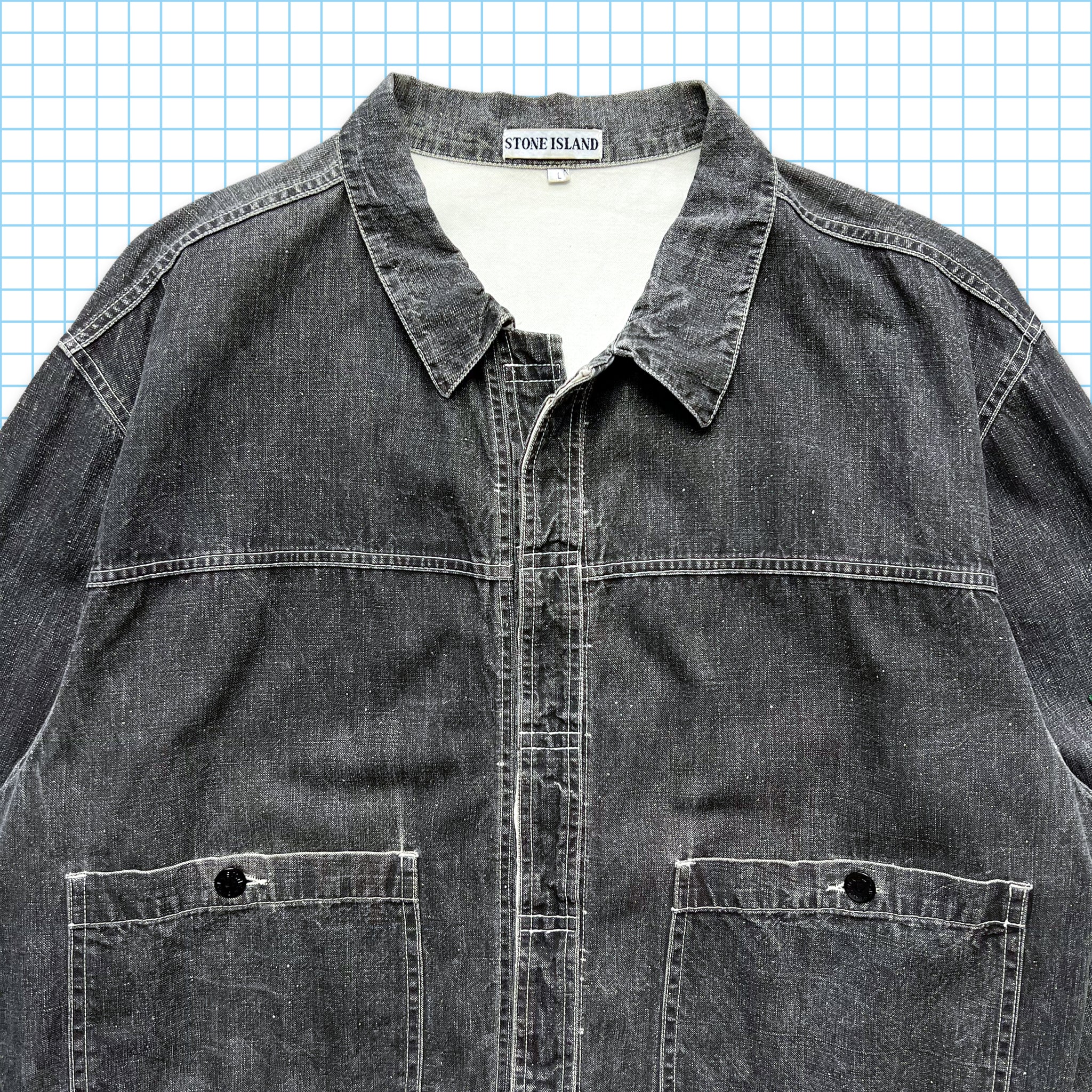 STONE ISLAND 90s DENIM CHORE JACKET smcint.com