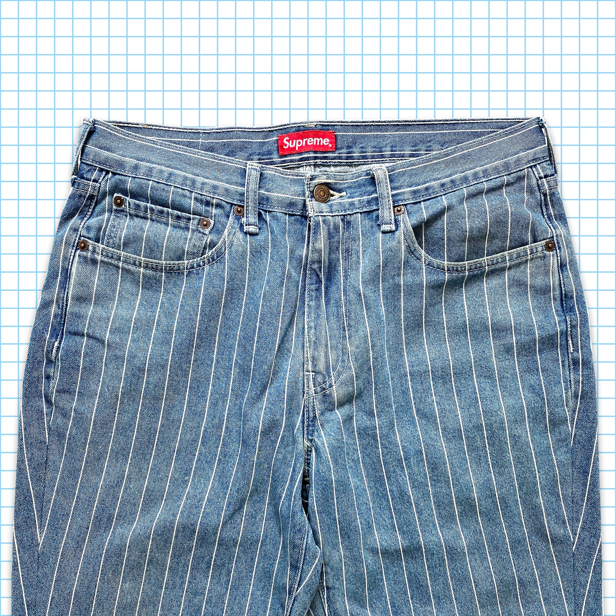 Levi's x Supreme Pin Stripe Stone Washed Denim - 32