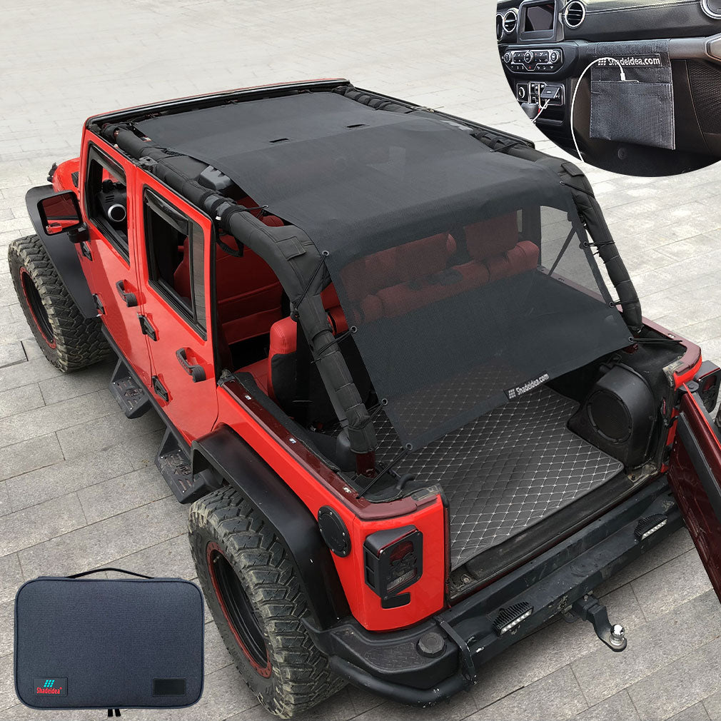 Jeep Wrangler Sun Shade JK Unlimited Sunshade JKU 4 Door Top 2007-2018 –  Shadeidea