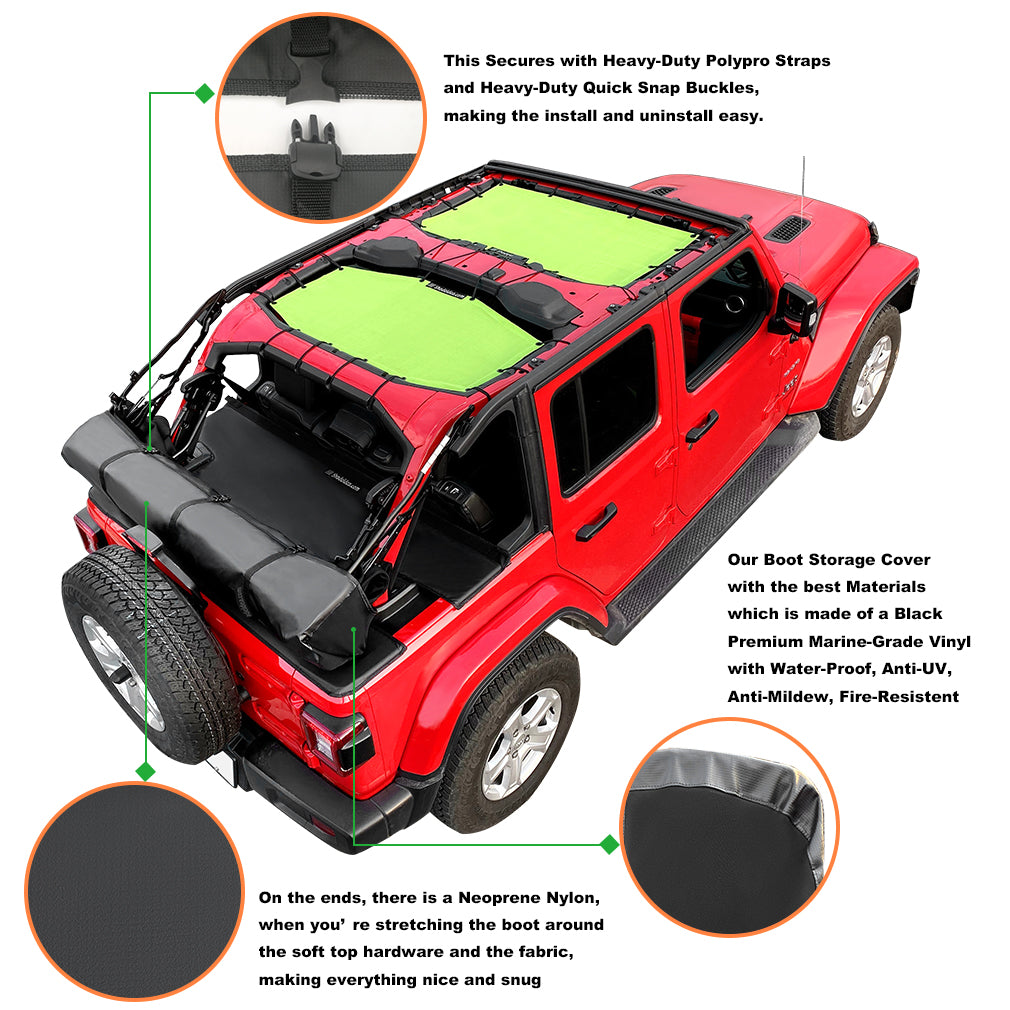 Jeep Wrangler Soft Top Boot Premium Storage Cover JL Unlimited JLU 4 D –  Shadeidea