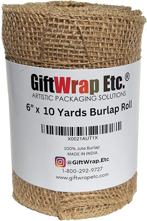 Christmas Faux Jute Burlap Ribbon - (2.5 inch x 10 Yards)