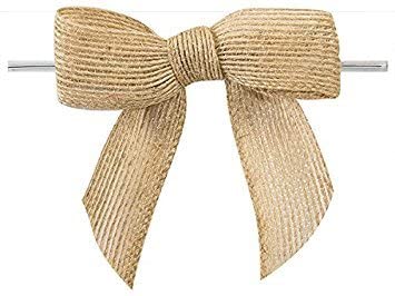 Pretied Red Burlap Bows - 12 Pack
