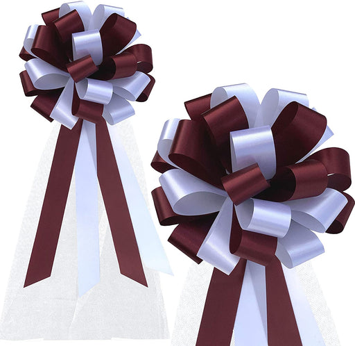 Red and White Pull Bows - 8 Wide, Set of 6, Wedding Pew Decorations —  GiftWrap Etc