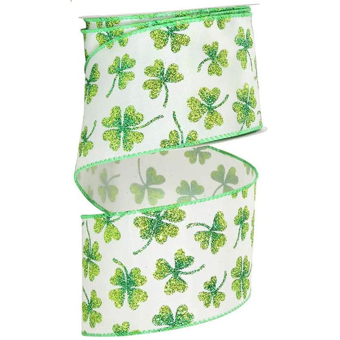 St. Patrick's Day Clovers Ribbon - 2 1/2