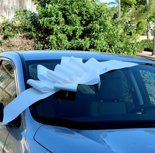 Big Metallic Silver Car Bow - 25 Wide — GiftWrap Etc