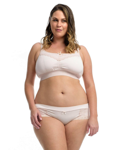 THE NURSING LOUNGE BRA: Delicate Blush