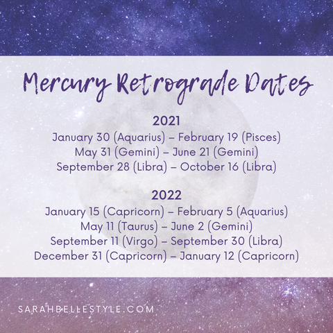 mercury retrograde dates