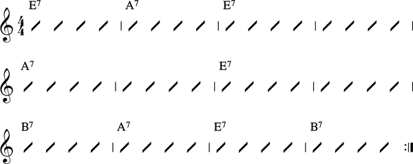 12 bar blues in e