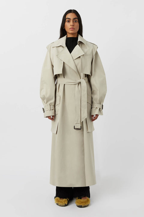 Acer Trench Coat in Army Green - C&M |CAMILLA AND MARC® Official