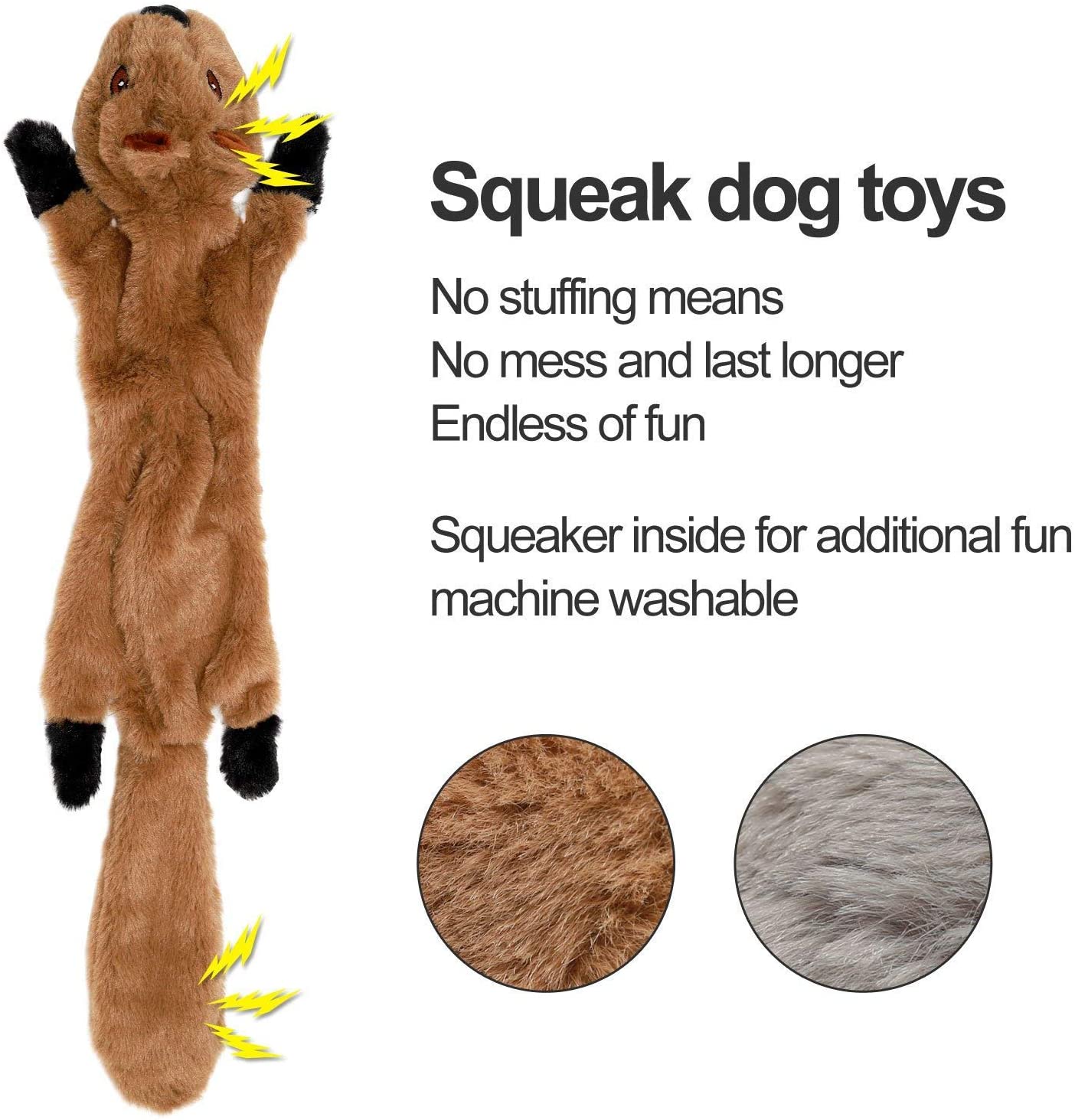 dog toys without stuffing and squeakers