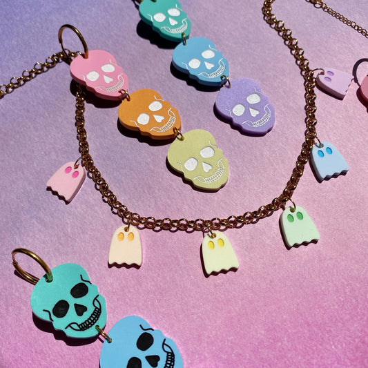 Pastel ghost necklace