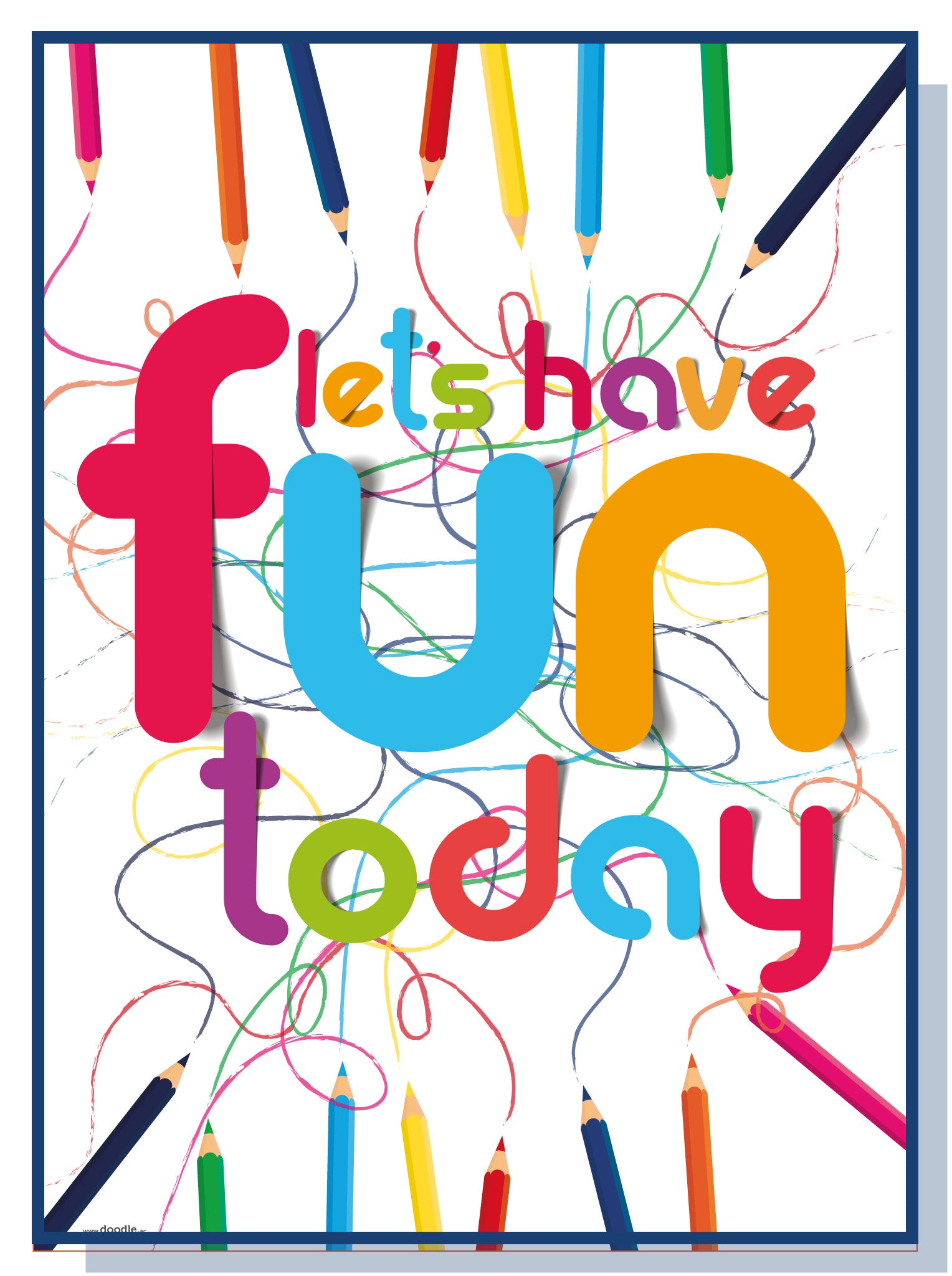 Let S Have Fun Poster Doodle Education