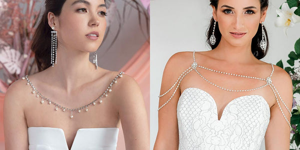 elegant chic should necklaces for strapless wedding dress