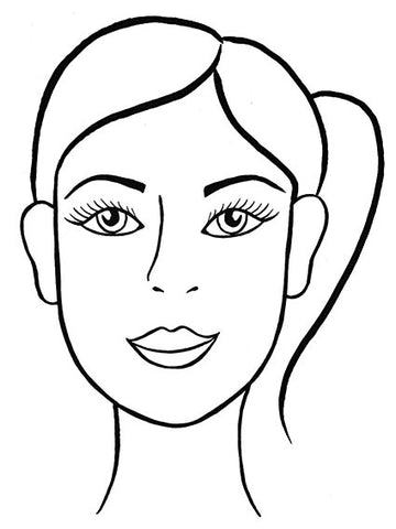 Drawing of Long shaped face type