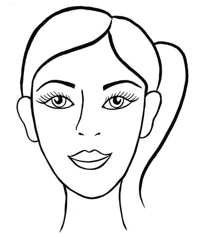 Drawing of Oval shaped face type