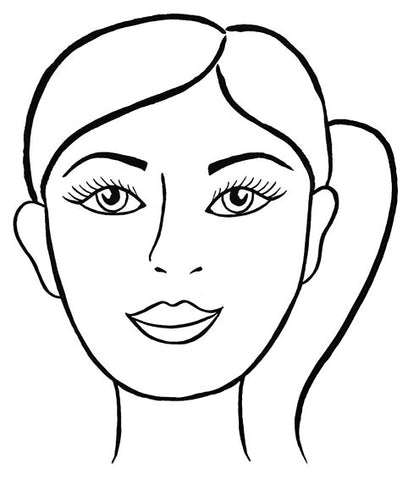 Drawing of Round shaped face type