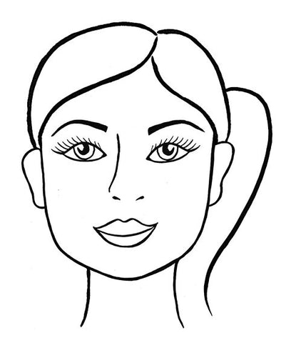 Drawing of Square shaped face type