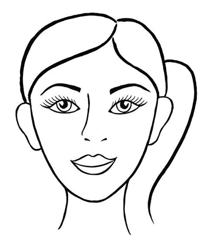 Drawing of Triangle shaped face type