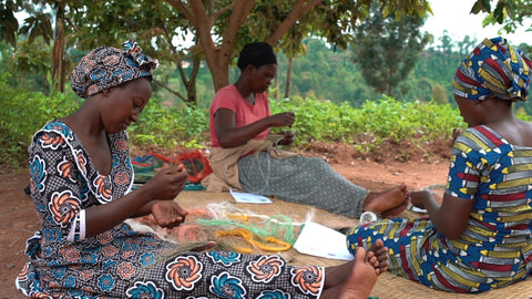 Women artisans of Africa weaving handmade goods from natural materials