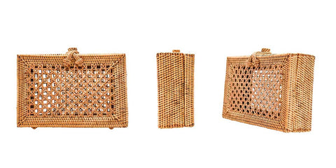 Handmade Evie Cane-style Rattan Clutch