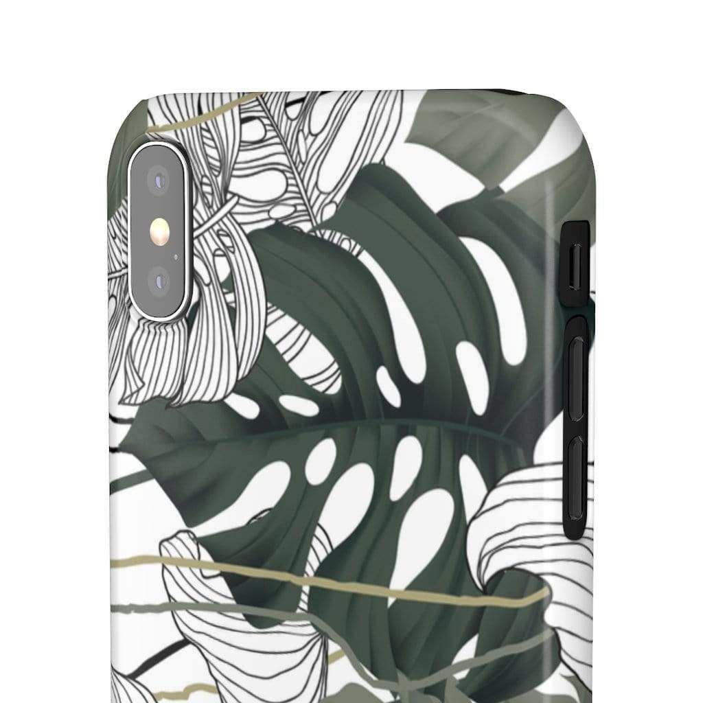 Printify Phone Case Jungle Leaves IPhone Snap Case