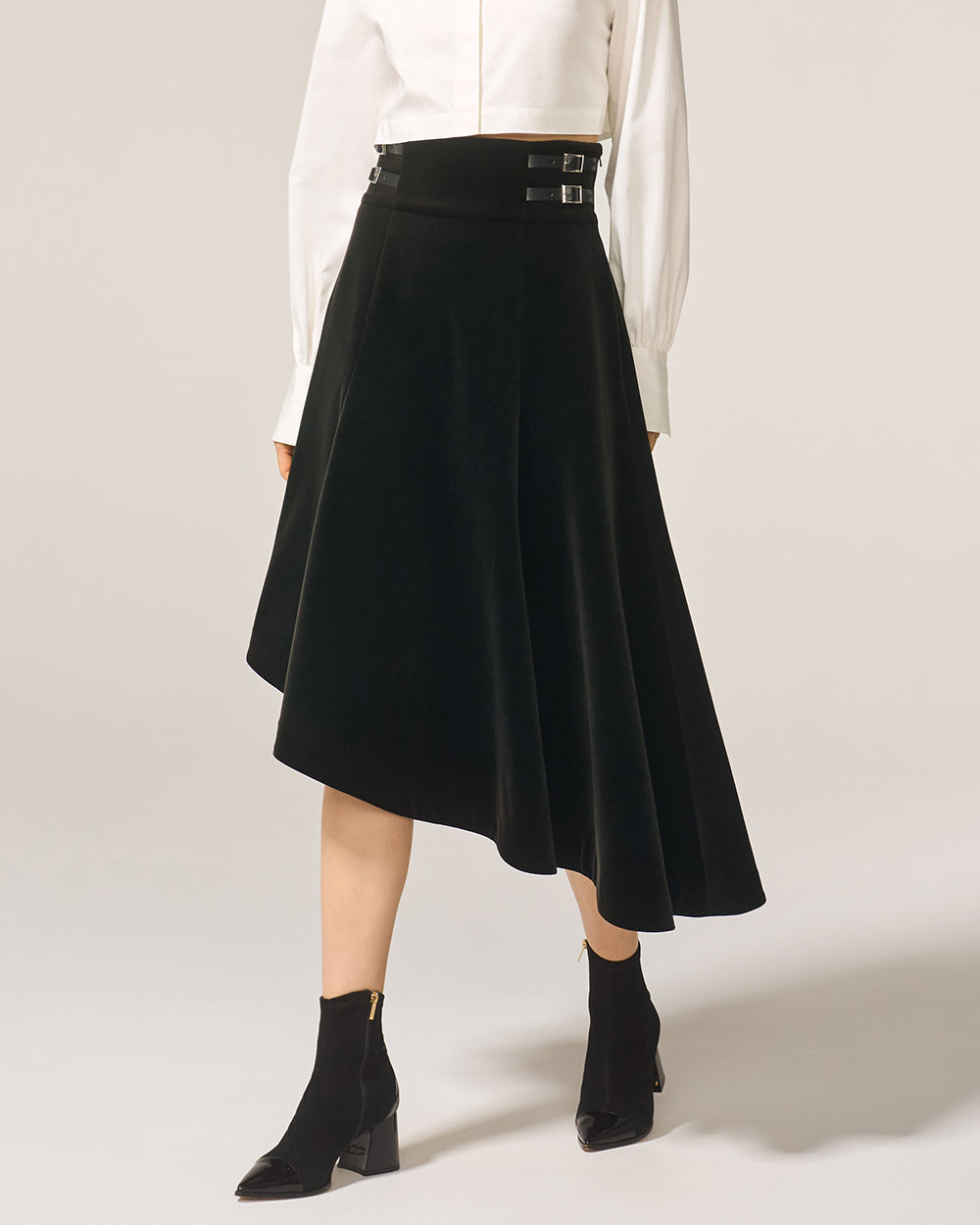 Black Velour Harness Skirt – ADEAM