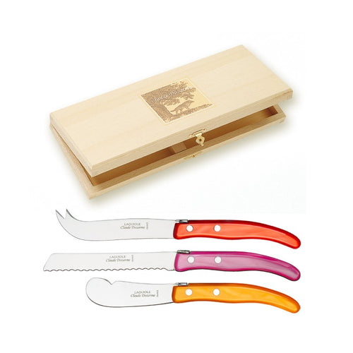 Claude Dozorme Berlingot Steak Knife Set, Exotic Wood