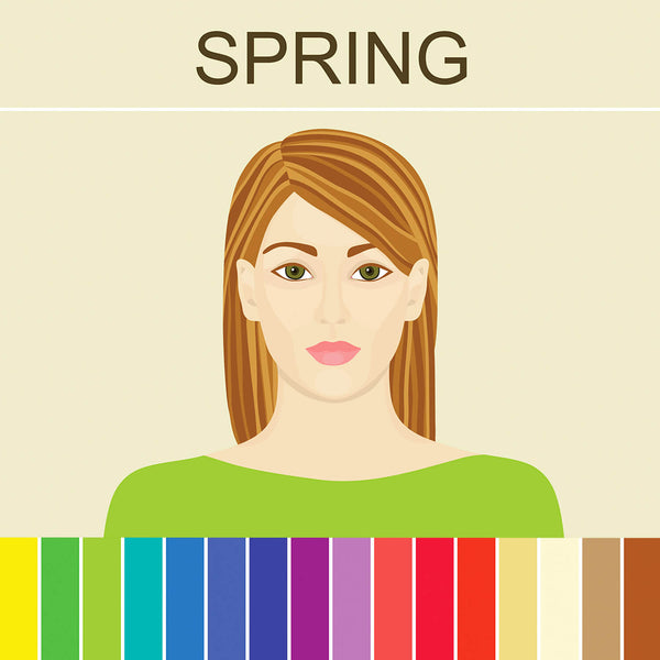 lady showing spring colour palette