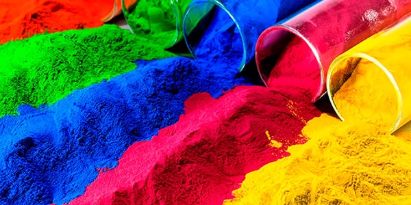 colour pigments yellow red blue green