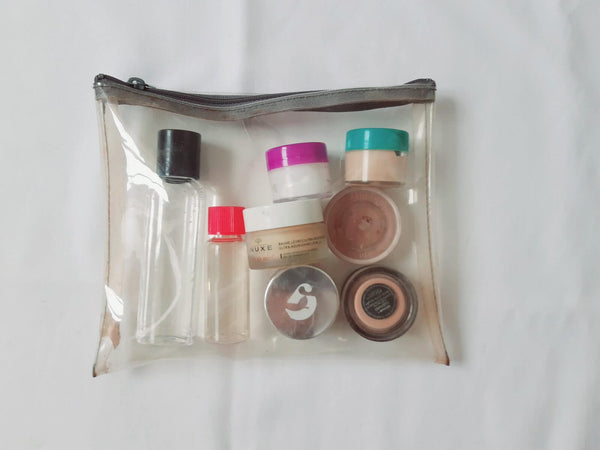 toiletries in reusable bag environmental flying blog seahorse silks
