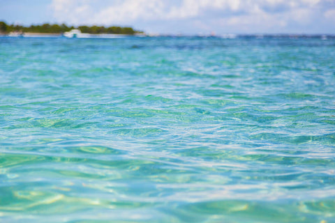 photo of water at crab island florida for seahorse silks wearable art designs