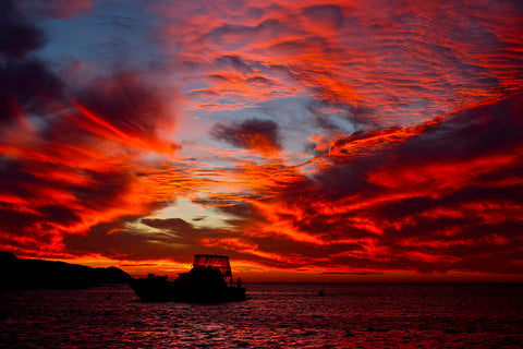 photo of red sunset at rottnest island for seahorse silks designs