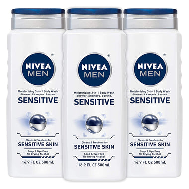Sensitive 3-in-1 Body Wash 16.9 Fluid Ounce (Pack of 3)