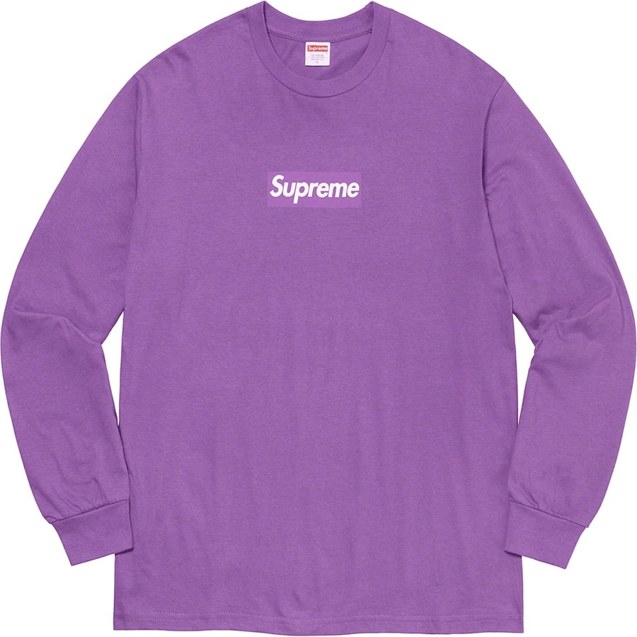 supreme small box tee L/S purple Mサイズ - Tシャツ