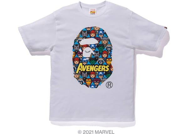 BAPE x Marvel Camo Captain America Tee White – Blesssed