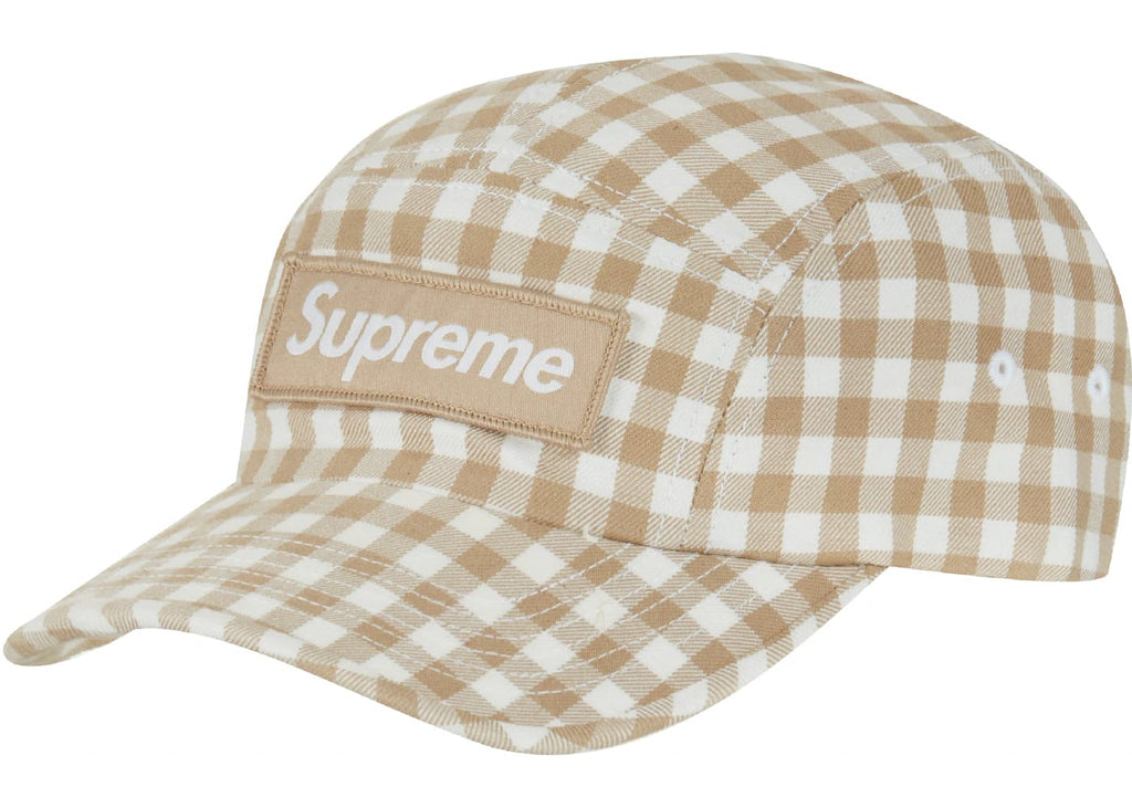 Supreme Gingham Camp Cap Black – Blesssed