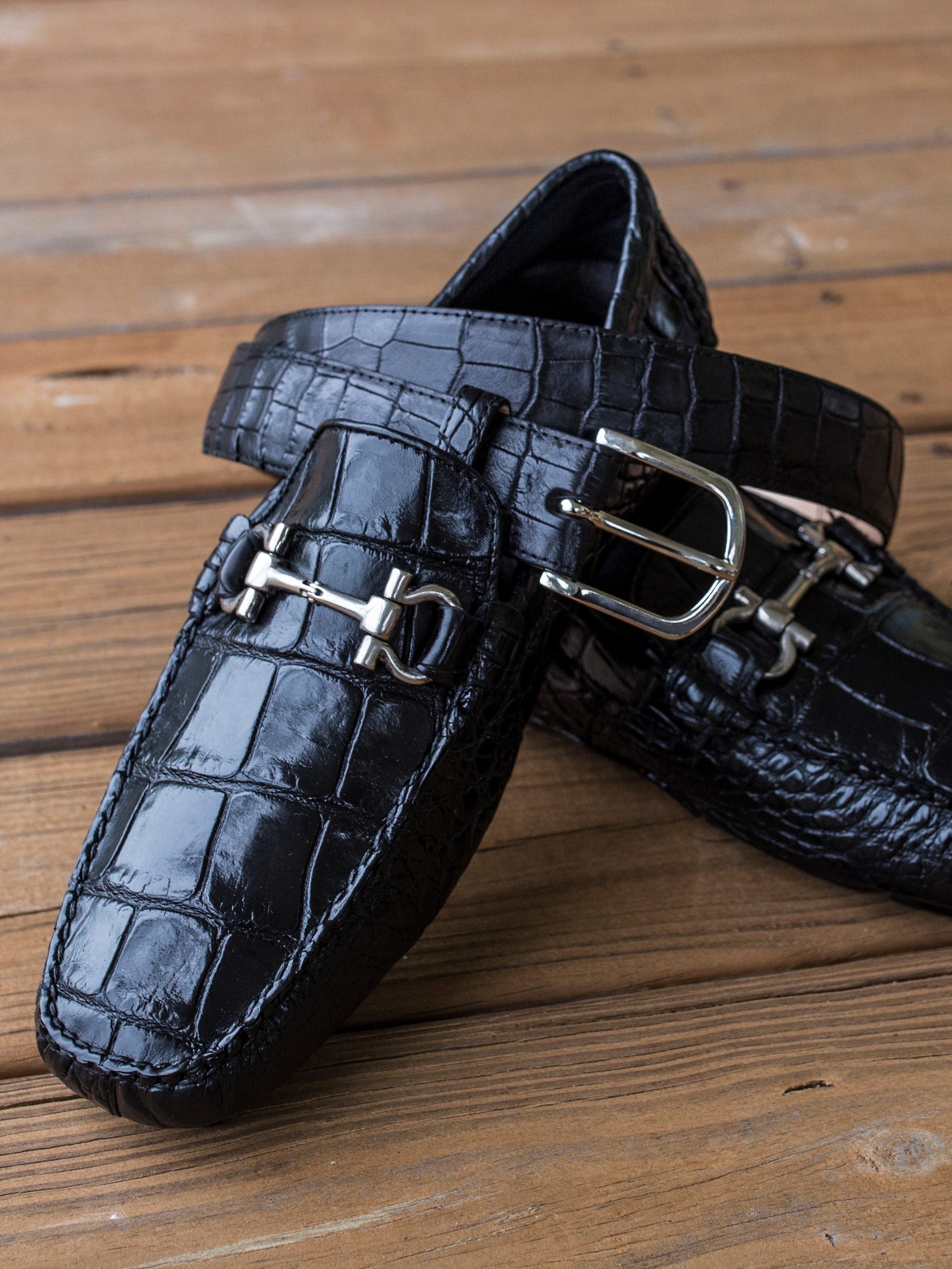 black gator shoes